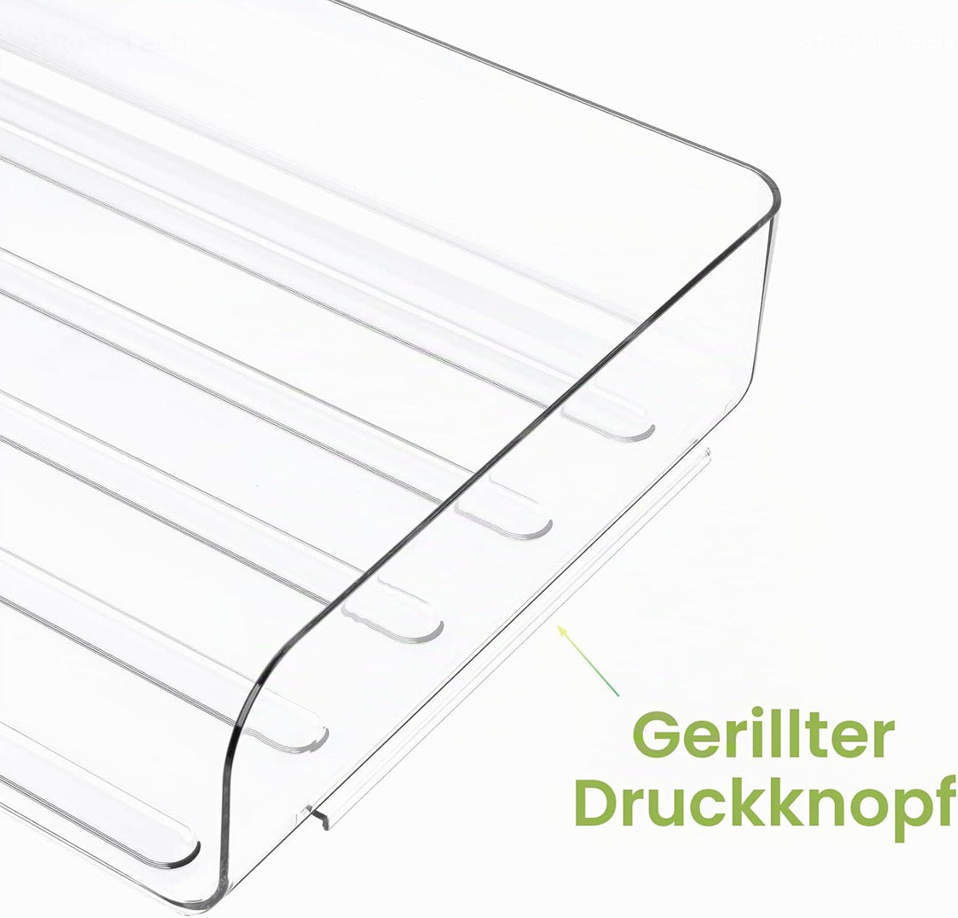 Tomorotec Schreibtisch-Briefablage-Set, 4er-Pack, Frontlader, A4-Grösse, transparent, PET, stapelbar