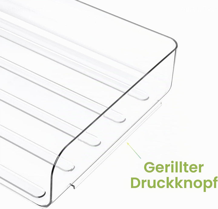 Tomorotec Schreibtisch-Briefablage-Set, 4er-Pack, Frontlader, A4-Grösse, transparent, PET, stapelbar