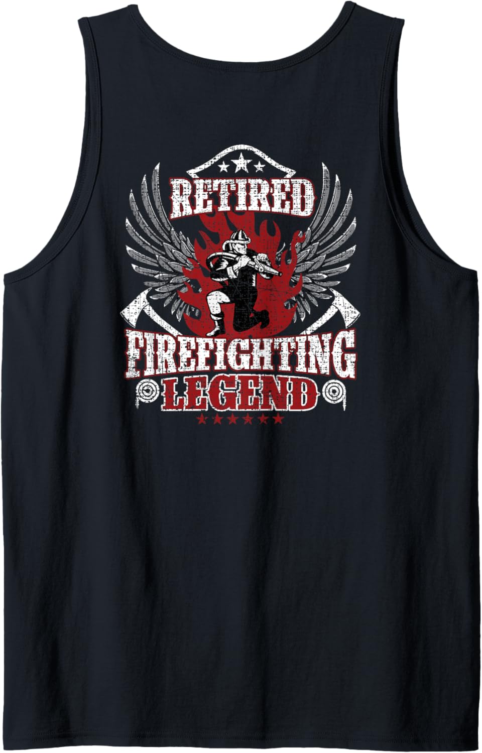 Ruhestand Feuerwehrmann Geschenke Design auf der Rückseite Tank Top