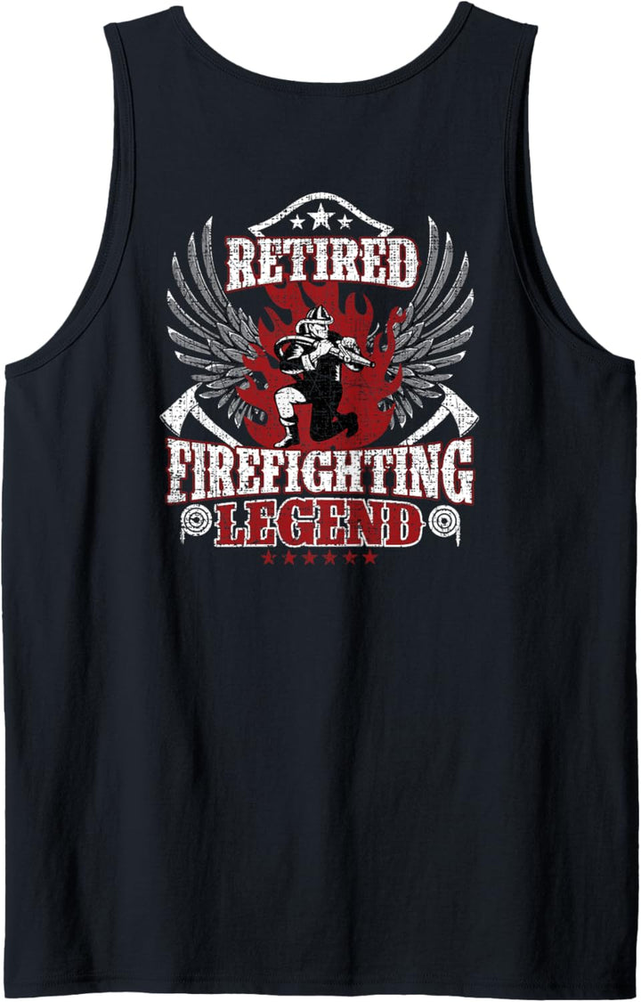 Ruhestand Feuerwehrmann Geschenke Design auf der Rückseite Tank Top