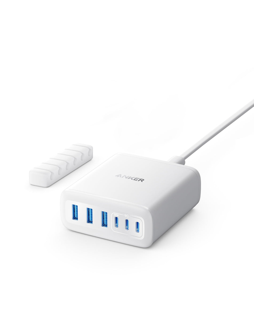 Anker USB-C Ladegerät, 6 Port Ladestation mit 112W Ausgang Leistung, Für iPhone 16/16 Plus/16 Pro/16