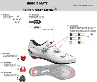 SIDI Schuhe Ergo 5 Matt 38 EU Mattschwarz, 38 EU Mattschwarz