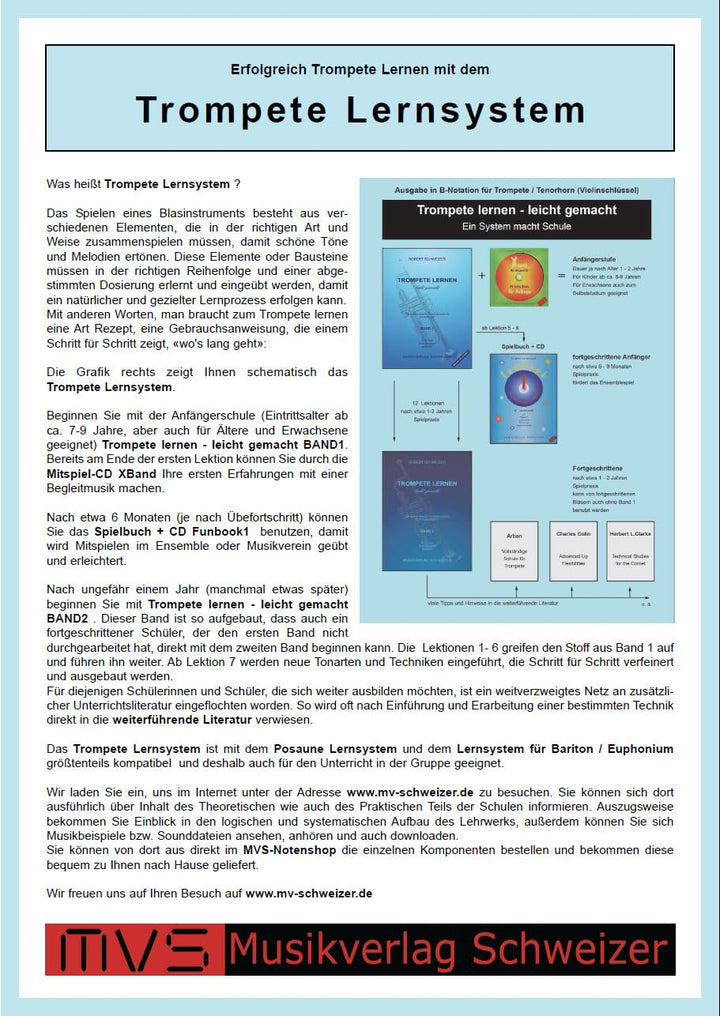 Trompete lernen leicht gemacht, Band 1: Trompetenschule für Anfänger, Spiralbindung