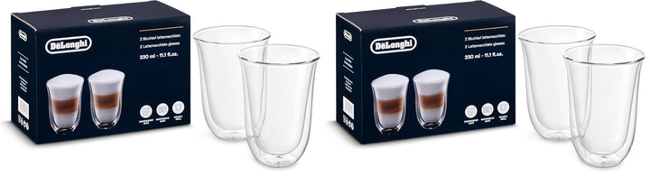De'Longhi Gläser Set DLSC312, 2 doppelwandige Thermogläser mit Isolierfunktion für kalte und warme G