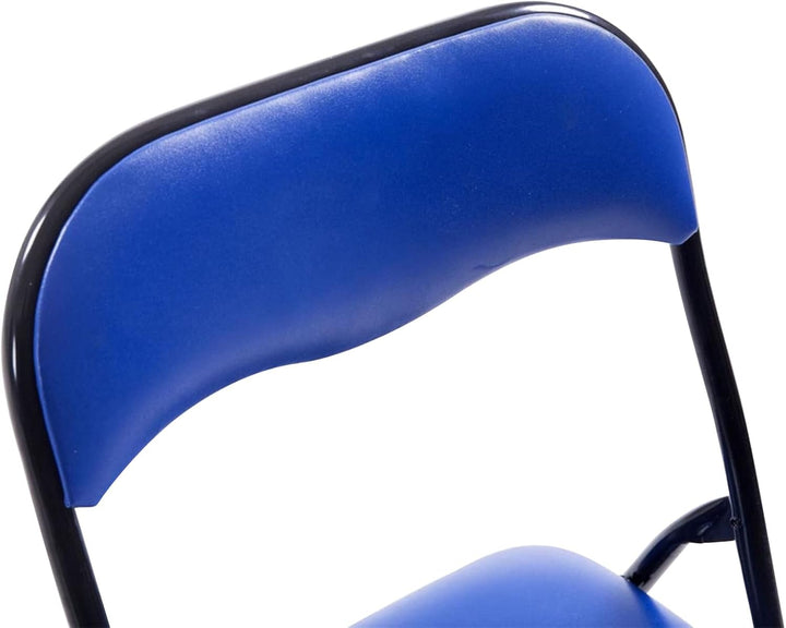 CLP 2er Set Klappstuhl Felix Gepolstert I Küchenstuhl Mit Metallgestell I Kunstleder PVC Sitz Gepols