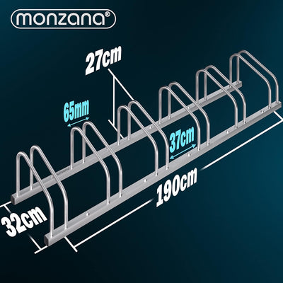 MONZANA® Fahrradständer für 6 Fahrräder 30-65 mm Reifenbreite 37 cm Radabstand Radständer Mehrfachst