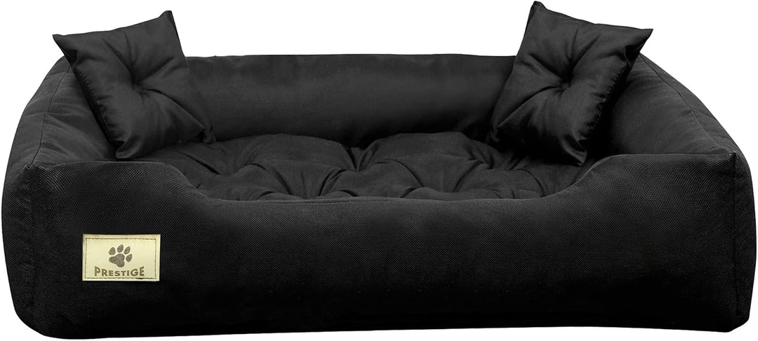 EDANTI Hundebett Hundekissen Katzenbett Tierbett Hundesofa Wasserdicht Grau/Schwarz für grosse mitte