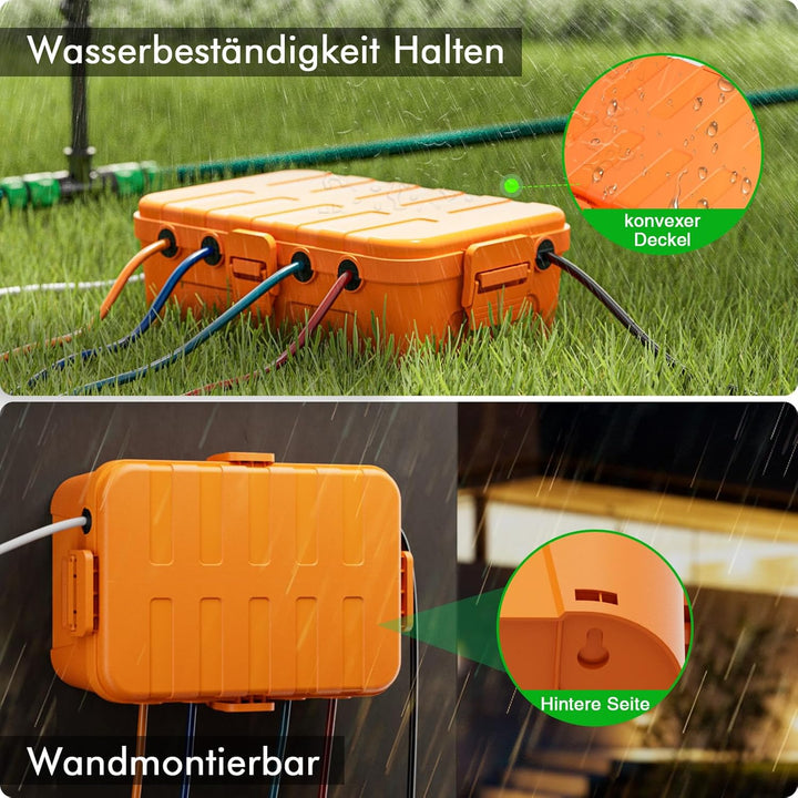 RESTMO extra grosse kabelbox (32 x 22 x 13 cm), IP54 wasserdicht, Outdoor kabel safe box, wetterfest