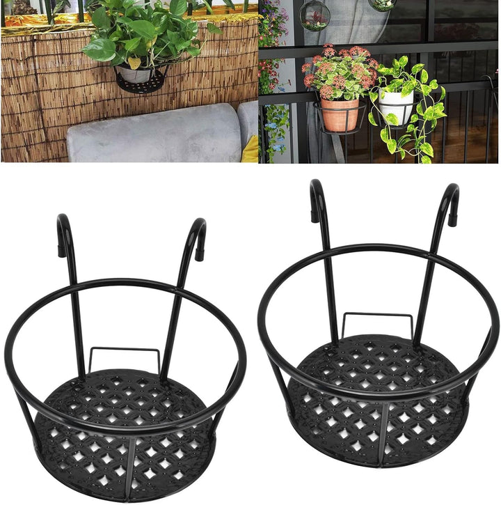 KENANLAN Aufhängen Blumentopf Halterung, 2 Stück Eisen Topfpflanzenregal, Blumentopfhalter, Innen un