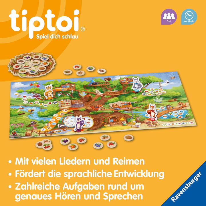 Ravensburger 00203 tiptoi Spiel - Die flinken Sprach-Hörnchen - Lernspiel ab 3 Jahren, für 1-4 Spiel
