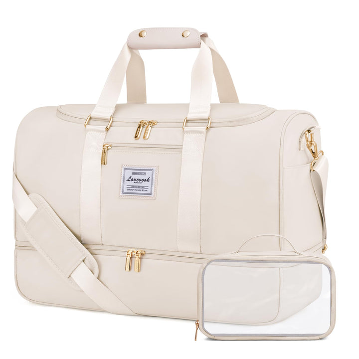 LOVEVOOK Sporttasche Reisetasche Gross, 50L Weekender Travel Duffle Bag mit Kulturtasche, Schuhfach