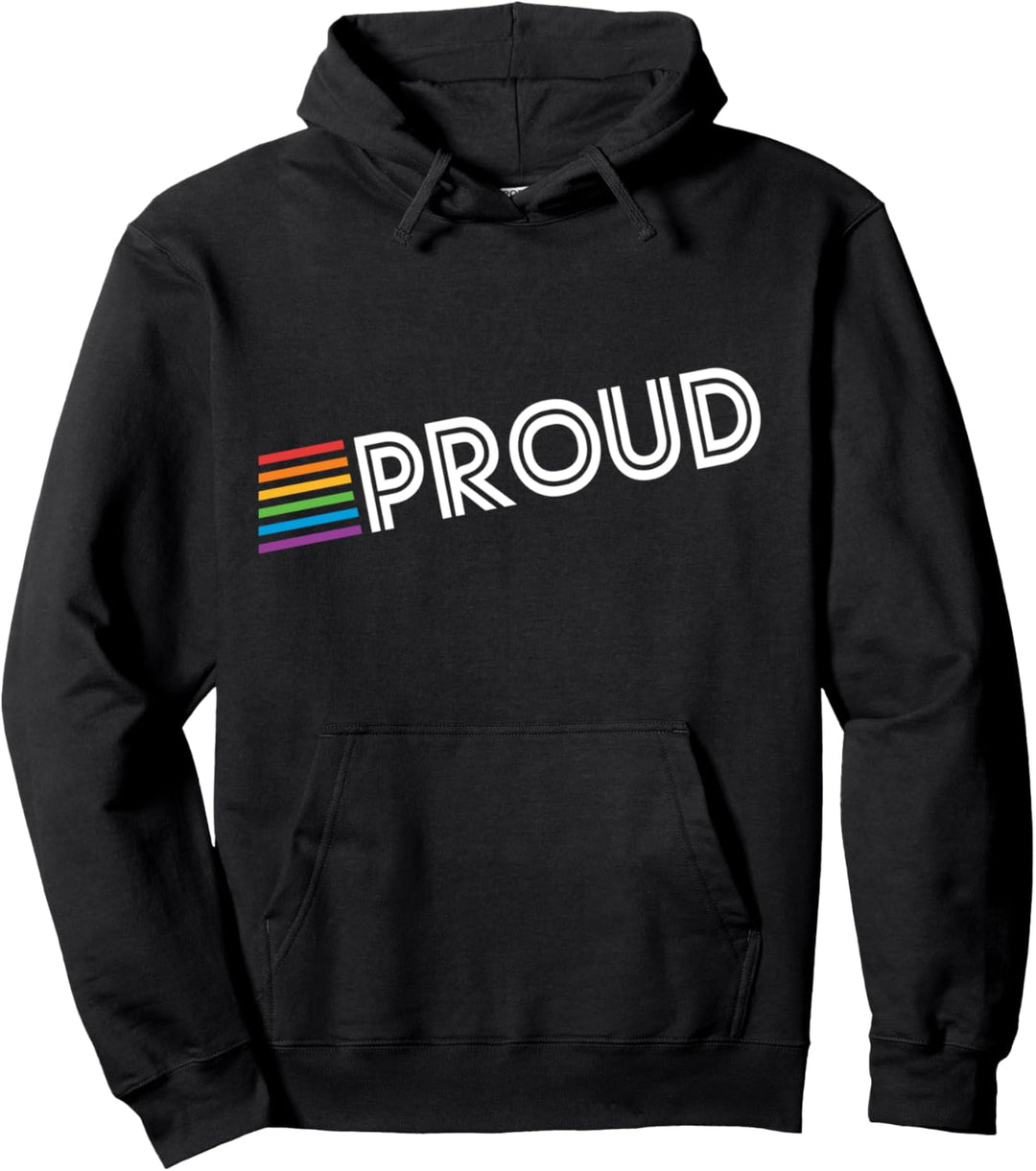Retro Regenbogen stolz Pullover Hoodie