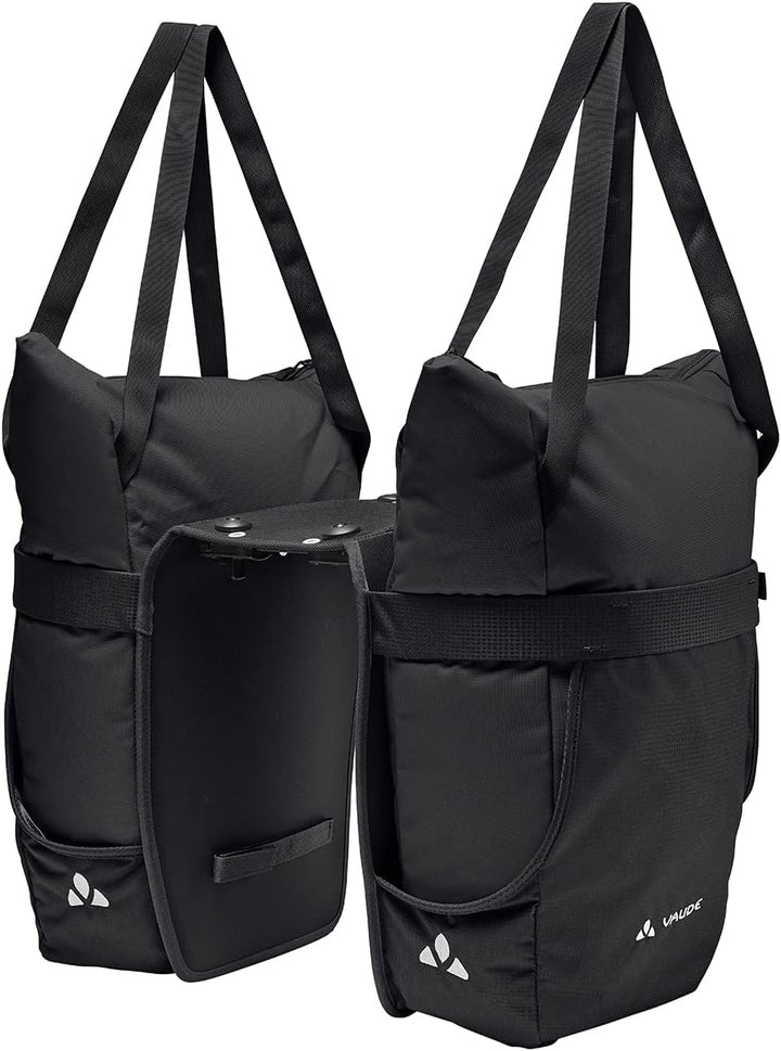 VAUDE Fahrrad 2in1 Hinterradtasche und Einkaufstasche TwinShopper, abnehmbare Einkaufstaschen, 44 Li