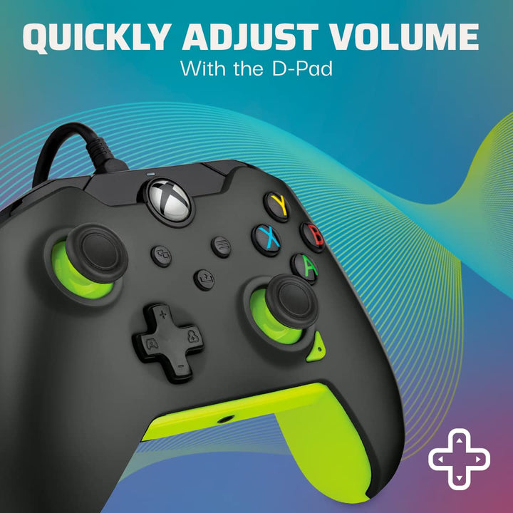 PDP verkabelt Controller Electric Schwarz für Xbox Series X|S, Gamepad, verkabelt Video Game Control