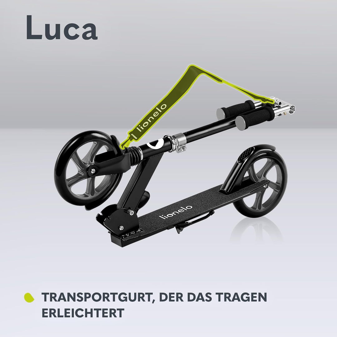 LIONELO Luca Klappbarer Roller für Kinder und Erwachsene bis 100kg Verstellbar und leicht nur 4kg Ro