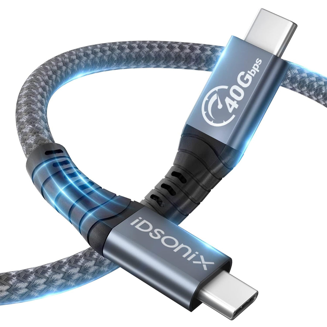 iDsonix USB Kabel für Thunderbolt 4 Kabel, Kompatibel mit 40Gbps Datenübertragung, 8K@60HZ / Dual-4K