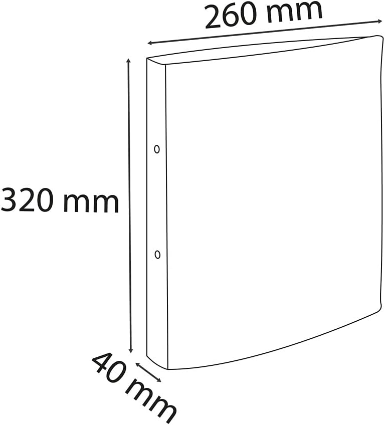 Exacompta 549220E Packung mit 4 Ringbücher 1928 mit Papier beschichtet, 32 x 26mm, für DIN A4, 2 Rin