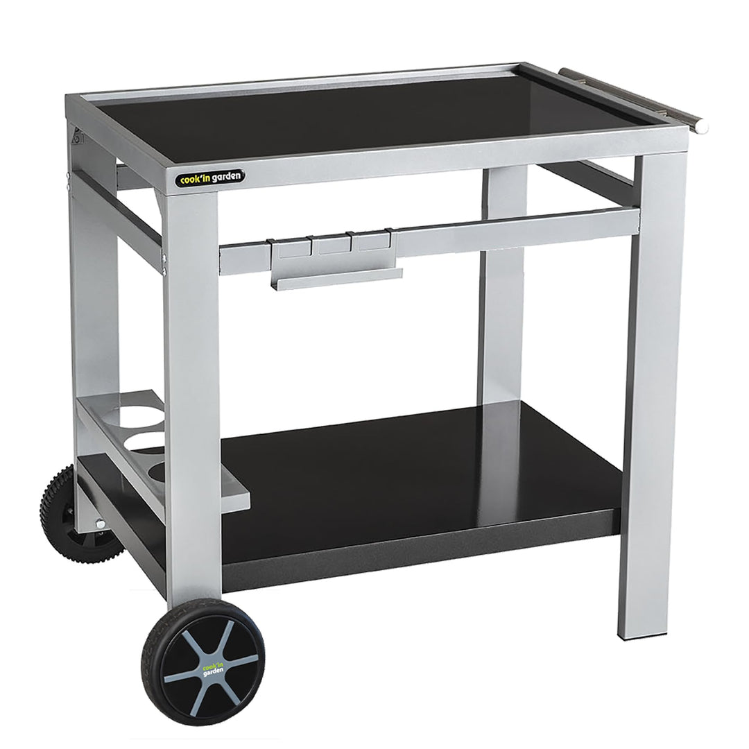 Cook'in Garden Media M Gartenwagen für Grill/Plancha/Arbeitsplatte – L 93,5 × B 67 × H 80,5 cm