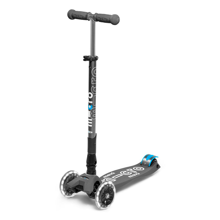 Micro Kickboard Maxi Deluxe Scooter, faltbar, LED, 3 Räder, Lean-to-Steer, Schweizer Design, mit bew