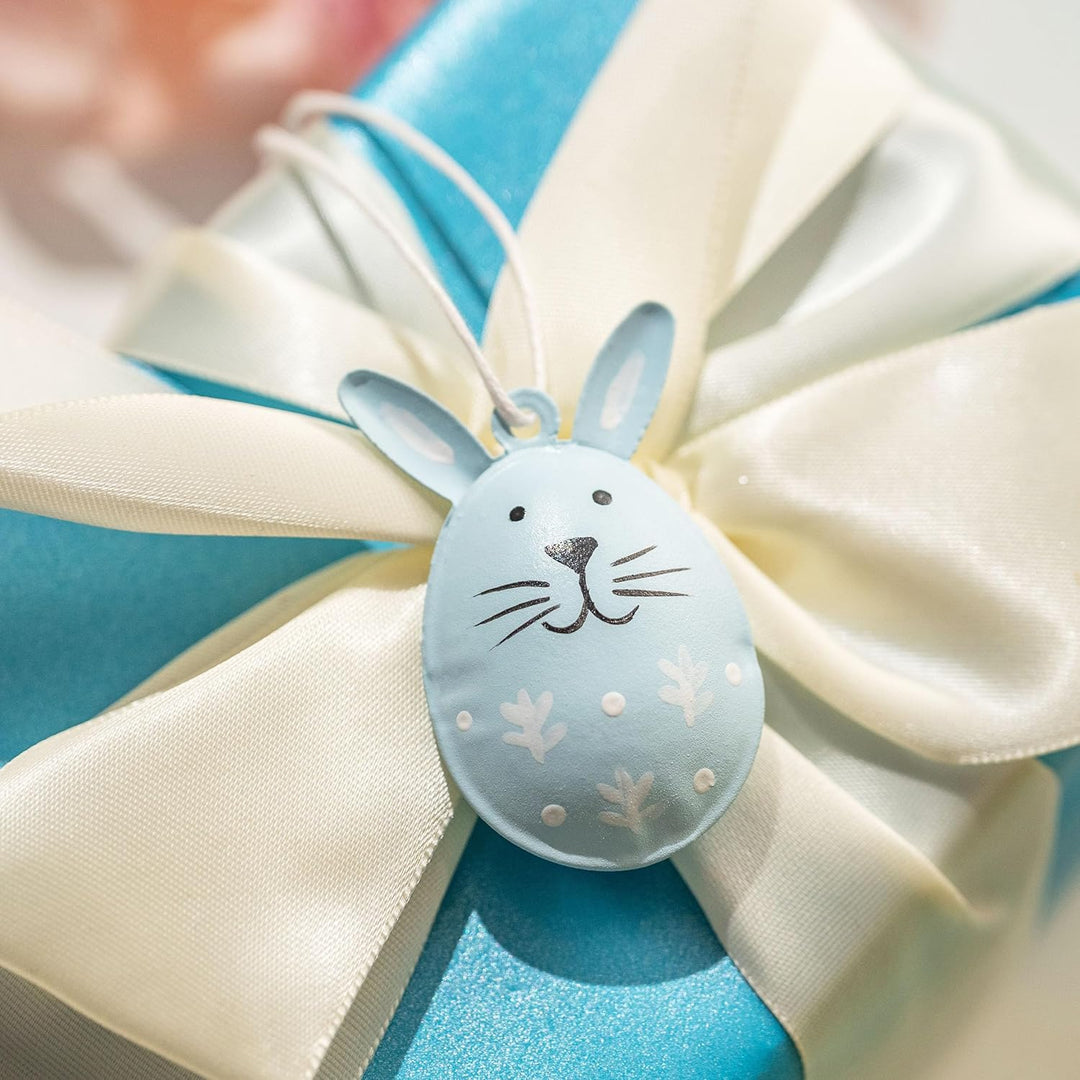 VALERY MADELYN Set Dekoaufhänger Ostern, Osterschmuck aus Metall zum Aufhängen, Osterhase und Ostere