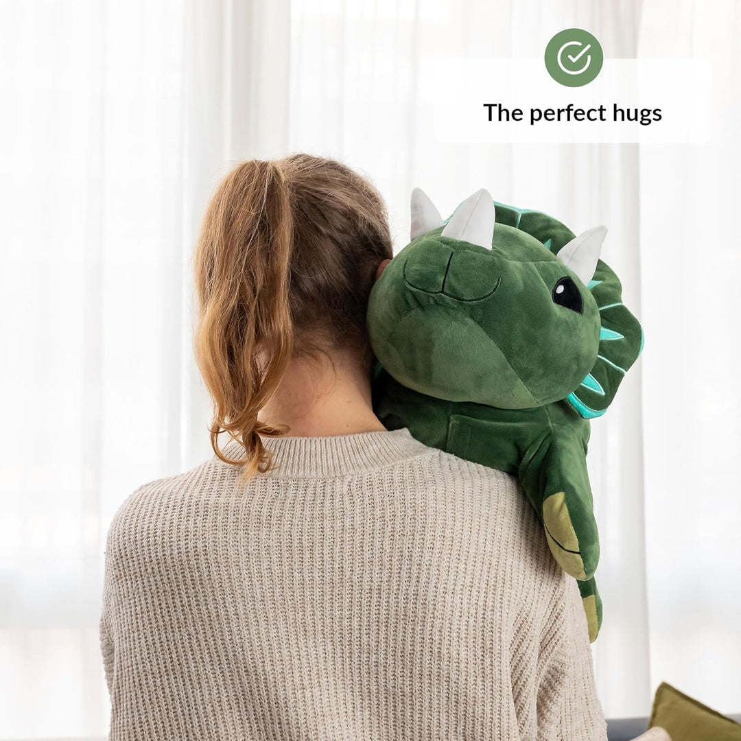 ODOXIA Gewichtskuscheltier Dinosaurier | 2,3 kg Anxiety Weighted Dino Plüschtier für Kinder & Erwach
