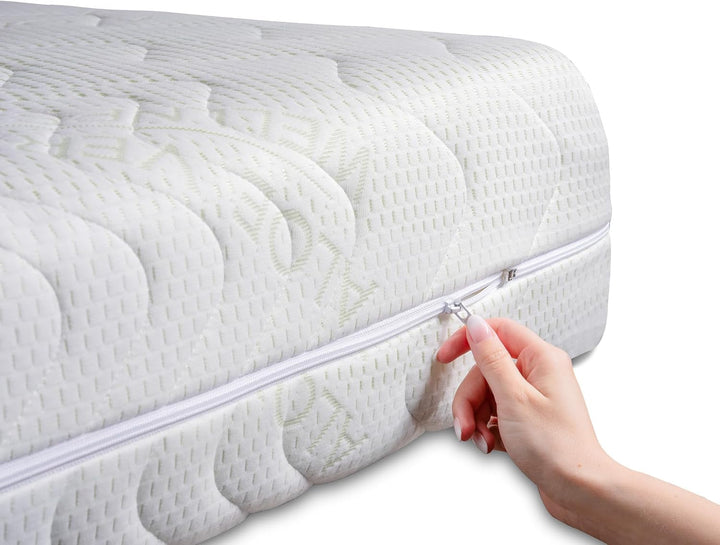 BONEX Hochwertiger Matratzenbezug Aloe Vera 80x200cm 19-21 cm, 19-21 cm
