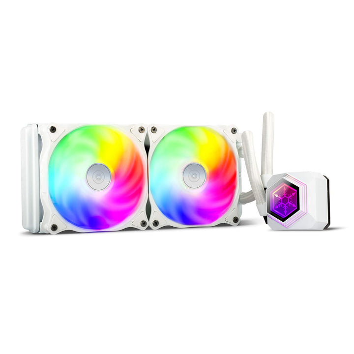 SilverStone Technology SST-PF240W-ARGB-V2 - PermaFrost Premium-Wasserkühler, zweifach einstellbare 1