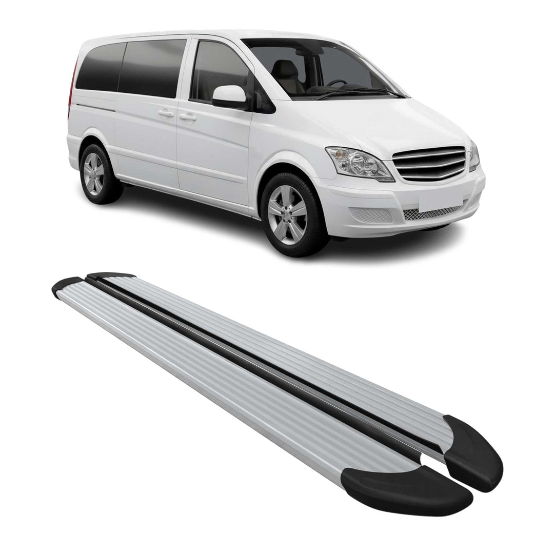 OMAC Trittbretter Seitenschweller Seitenschürze Kompatibel mit Mercedes Viano W639 2003-2014 L1 L2-2