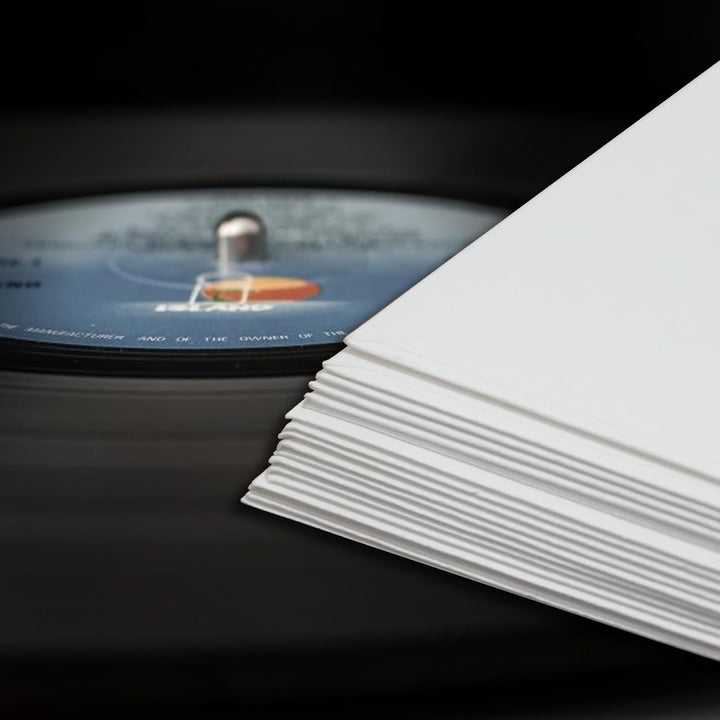 Innenhüllen für Schallplatten, schweres, säurefreies Papier, quadratisch, weiss, Kraftpapier, Innenh