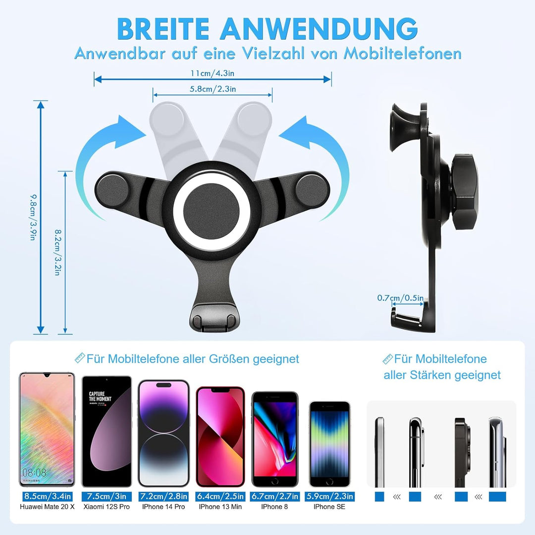 Handyhalterung Auto für Runde lüftungen Kratzschutz KFZ Handy Halterung für Mercedes-Benz A/B/C/E/S