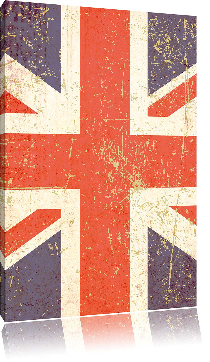 Pixxprint Union Jack, Format: 100x70 auf Leinwand, XXL riesige Bilder fertig gerahmt mit Keilrahmen,