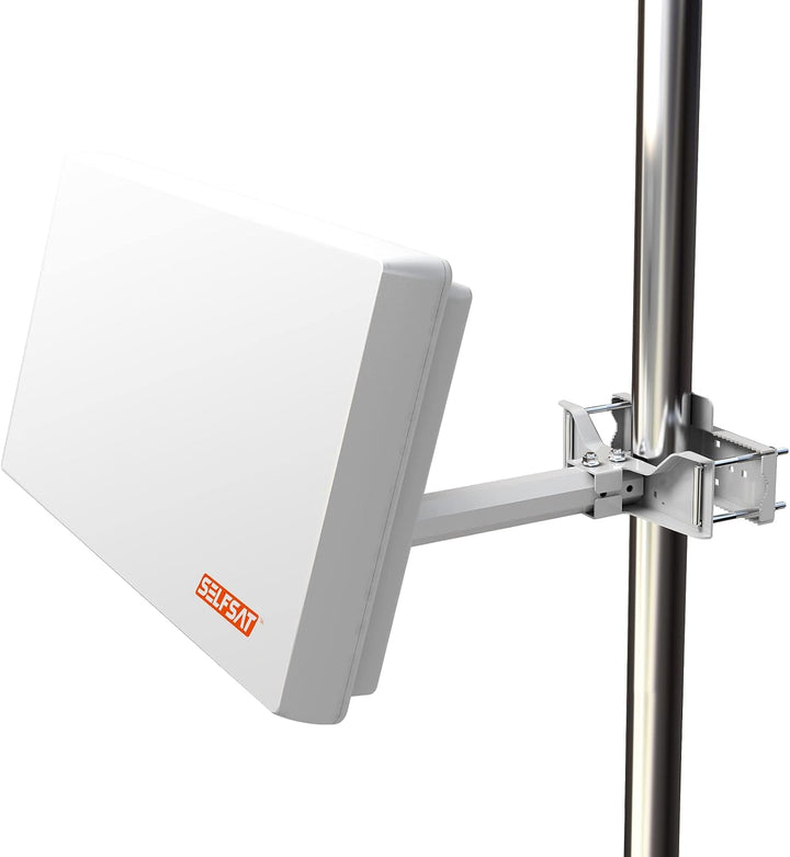 SELFSAT H22D4+ Set - Quad Flachantenne Full HD 4K UHD für Vier Teilnehmer inkl. Fensterhalterung + S