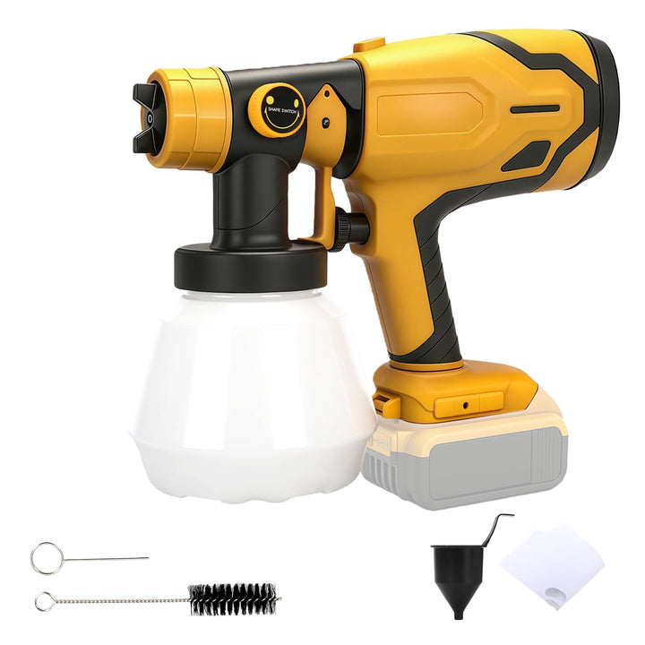 Akku Farbsprühsystem für Dewalt 20V Akkus, Mit 4 Düsen DW Gelb, DW Gelb