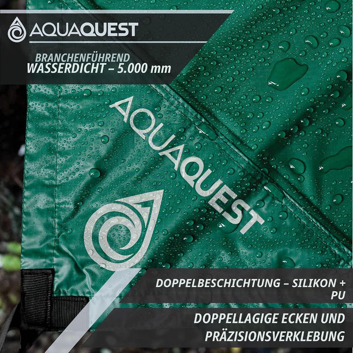 AquaQuest Guide wasserdichte Campingplane - Ultraleichter Biwak-Unterschlupf oder Regenschutz - Wand