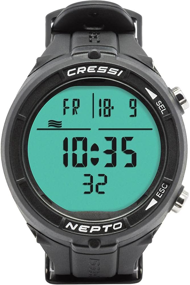 Cressi Nepto Watch Computer - Freitaucheruhr_Computer, Einheitsgrösse, Unisex Erwachsene Schwarz, Sc