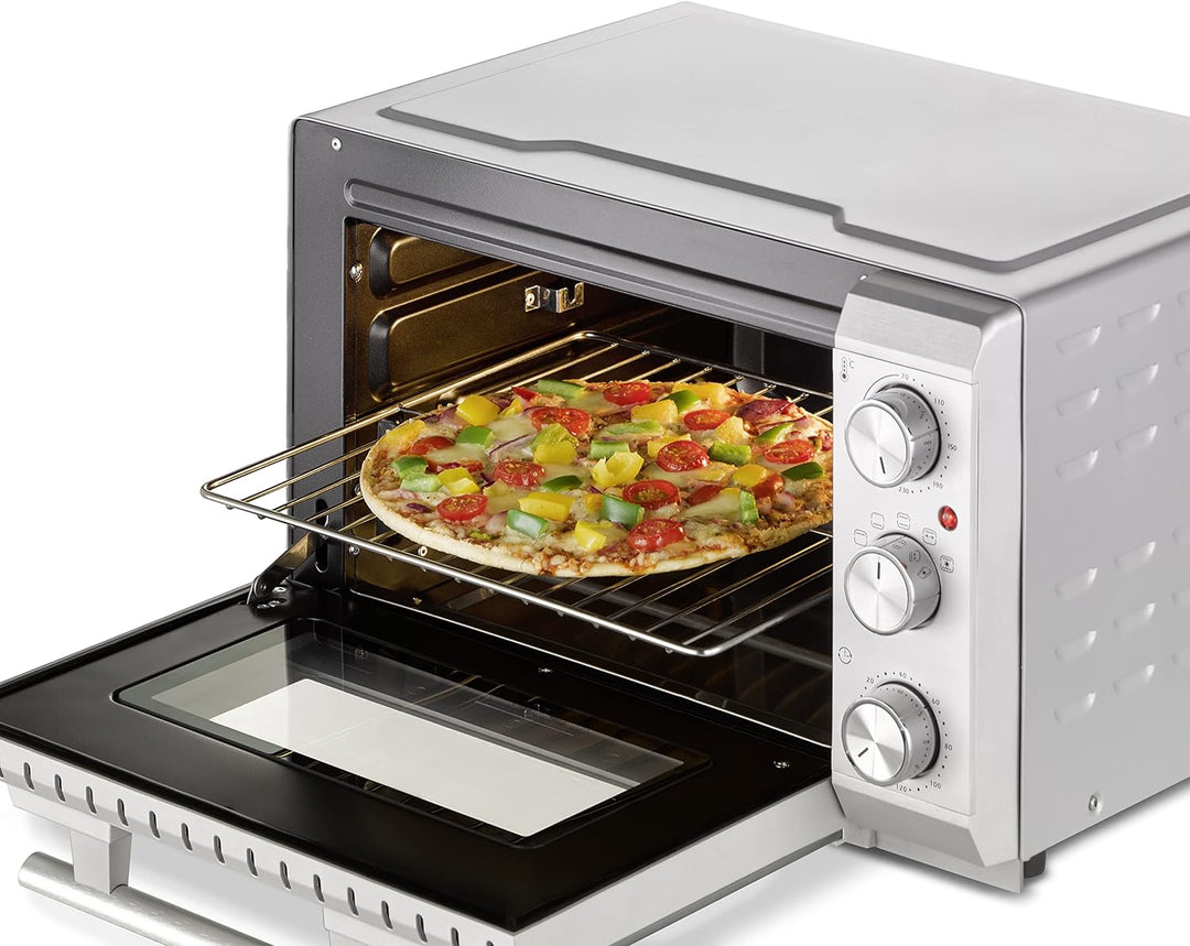 CASO TO 20 SilverStyle - Design Backofen, 20 Liter Garraum, 3 Einschubebenen, 70-230°C, 5-fach Funkt
