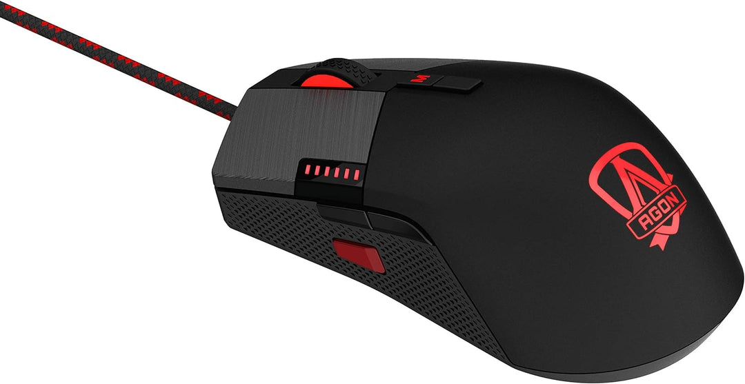 Agon by AOC AGM700 Gaming Maus - 16.000 DPI - Omron Switches - RGB-Effekte - Einstellbare DPI - Vers