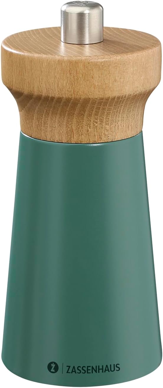 Zassenhaus Pfeffermühle WESTERLAND deep forest | lackiertes Buchenholz | Mühlenkopf aus Buchenholz |