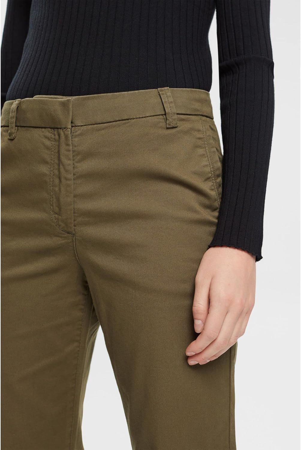 ESPRIT Damen Hose 36W / 28L 355/Dark Khaki, 36W / 28L 355/Dark Khaki