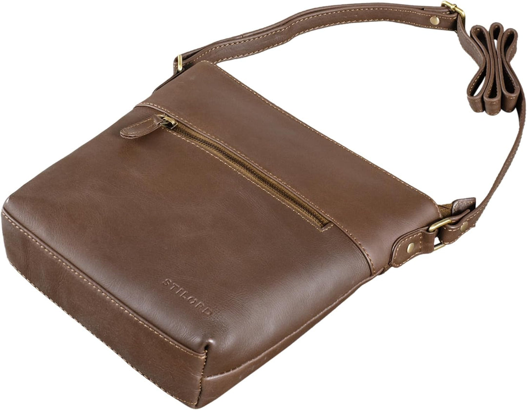 STILORD 'Jasmine' Ledertasche Damen Umhängetasche Handtasche Elegante Damentasche zum Umhängen Klein