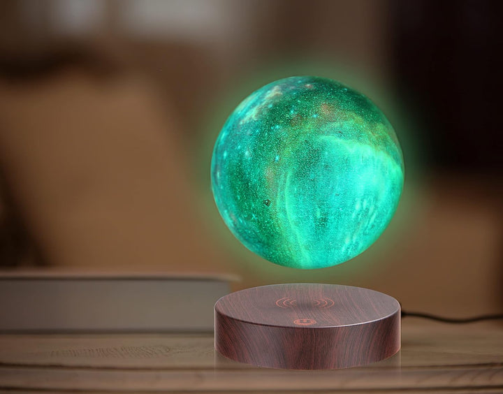 VGAzer schwebende Mondlampe, schwebend und Spinnen in der Luft frei mit 3D-Druck LED Mond Licht hat