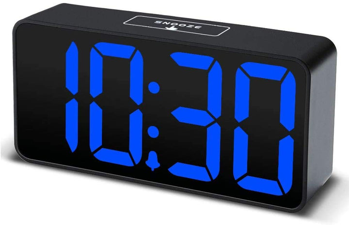 Eachui LED Digitaler Wecker mit USB-Ladeanschluss, Grosse Ziffern Display, Lauter Alarm, Helligkeit