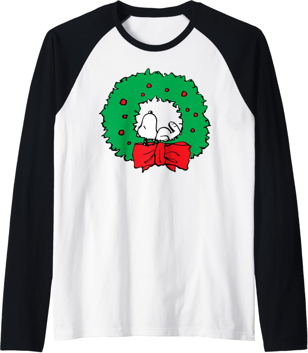 Peanuts Weihnachten Snoopy Kranz Raglan