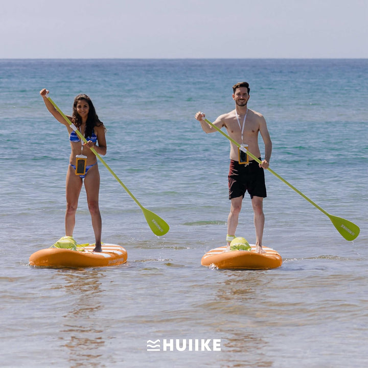 HUIIKE Stand Up Paddling Board mit Zubehör, Paddel, Finnen, Pumpe. Paddle Sup Board Aufblasbar Hohe