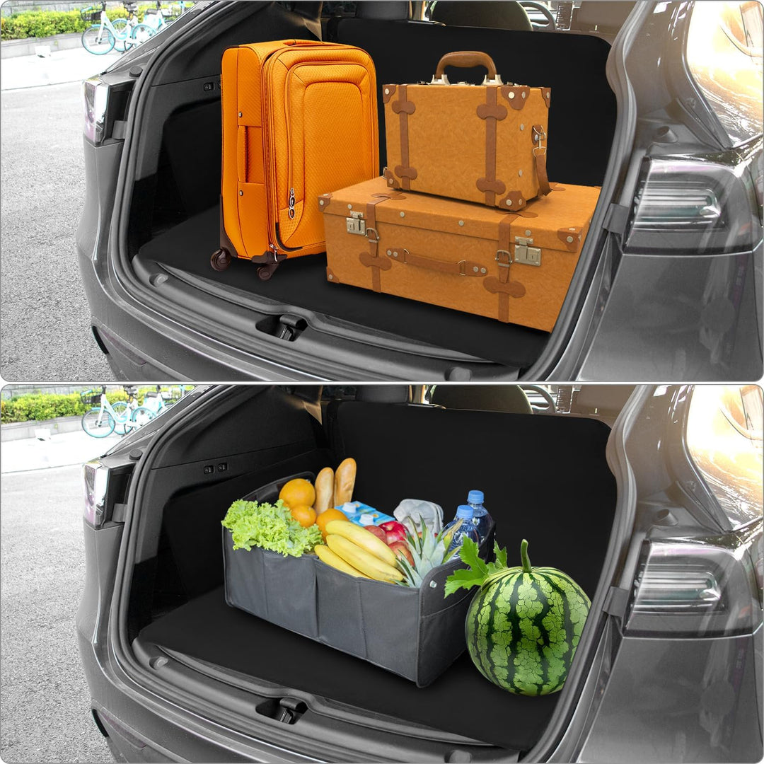 QWORK® Kofferraum Schutzmatte, 600D Oxford Wasserdicht & Reissfest Kofferraumschutz mit Seiten- und