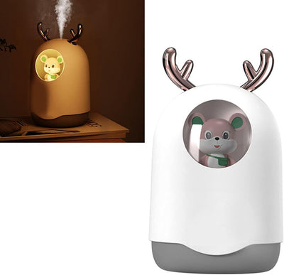 Tragbarer USB-Mini-Luftbefeuchter, Leiser Betrieb, Grosser Nebel, Niedliches Design für Schreibtisch