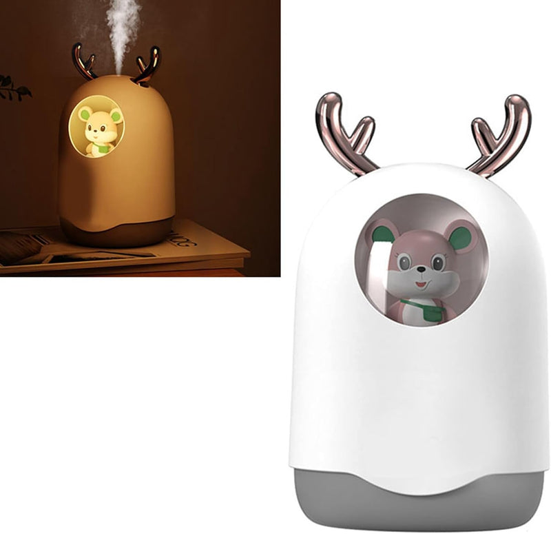 Tragbarer USB-Mini-Luftbefeuchter, Leiser Betrieb, Grosser Nebel, Niedliches Design für Schreibtisch