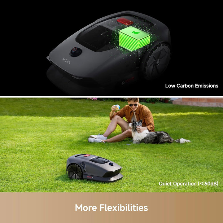 MOVA 600, Rasenmäher Roboter 3D-LiDAR Mähroboter ohne Begrenzungskabel & Genaue Kartierung 600 m², S