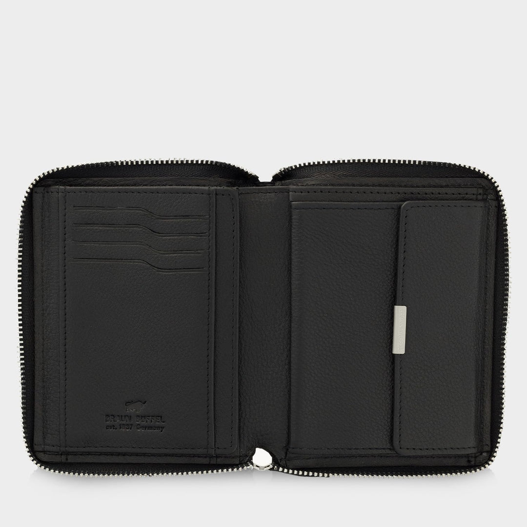 BRAUN BÜFFEL Damen Geldbörse aus echtem Leder Golf 2.0 - Hochformat mit Reissverschluss - Portemonna