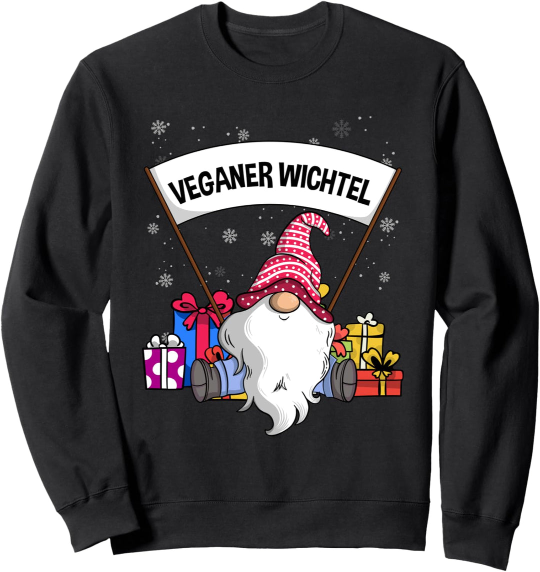 Veganer Wichtel Partnerlook Familien Outfit Weihnachten Sweatshirt